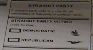 Sample Straight Party Voting Block